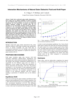 Interaction Mechanisms of Natural Ester Dielectric Fluid and Kraft