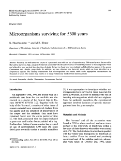 Microorganisms surviving for 5300 years