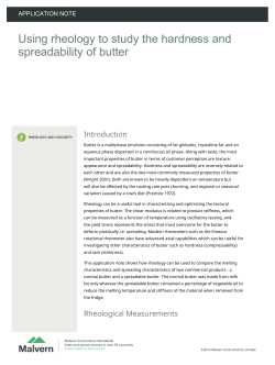Using rheology to study the hardness and spreadability of butter