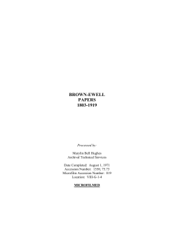 Brown-Ewell Papers, 1803-1919