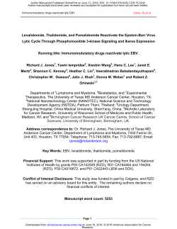 Lenalidomide, Thalidomide, and Pomalidomide Reactivate the