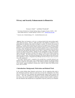 Privacy and Security Enhancements in Biometrics