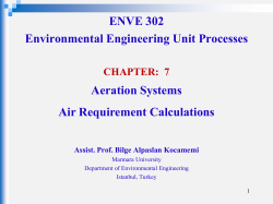 Aeration Systems, Air Requirement Calculations