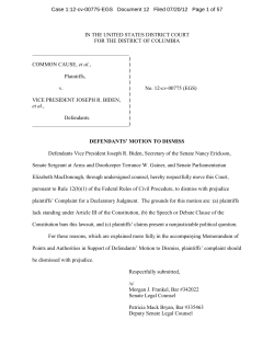 Motion to Dismiss by Senate Defendants