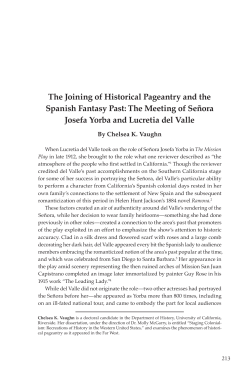The Joining of Historical Pageantry and the Spanish Fantasy Past