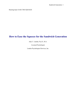 How to Ease the Squeeze for the Sandwich Generation