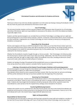 Chromebook Policy - Vale Park Primary School