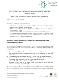 EMA completes review of inhaled corticosteroids for chronic
