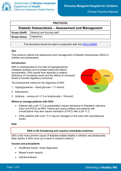 Diabetic Ketoacidosis – Assessment and Management