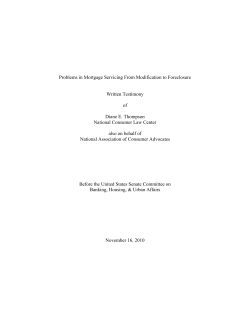 Testimony - National Consumer Law Center