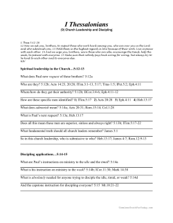 I Thessalonians - TimelessTruthForToday