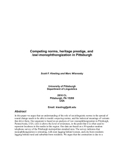 Competing norms, heritage prestige, and /aw/