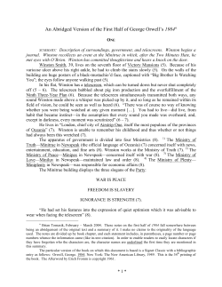 An Abridged Version of the First Half of George