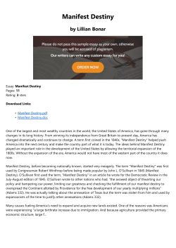 Manifest Destiny - carlaspacher.com