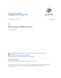 Physiology of Ethyl Alcohol