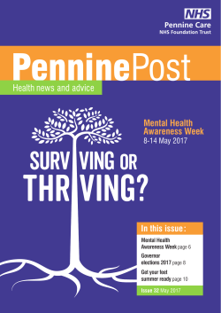 Pennine Post issue 32 - Pennine Care NHS Foundation Trust