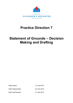 Practice Direction 7 - Scottish Children`s Reporter Administration