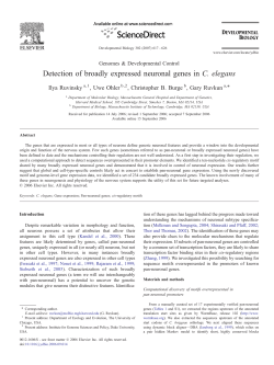 Detection of broadly expressed neuronal genes in C