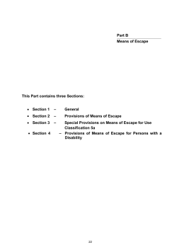 Part B Means of Escape This Part contains three Sections: &bull; Section