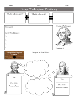 George Washington`s Presidency