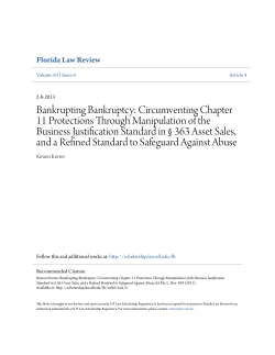 Bankrupting Bankruptcy: Circumventing Chapter 11 Protections