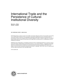 International Trade and the Persistence of