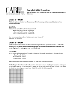 Sample PARCC Questions