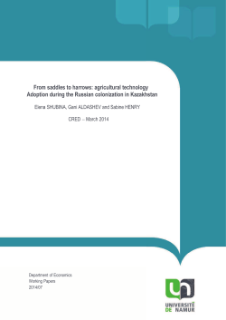 From saddles to harrows: agricultural technology Adoption during