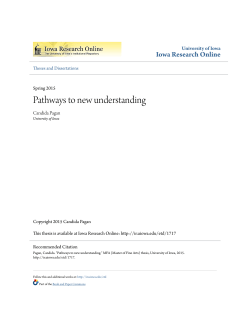 Pathways to new understanding - Iowa Research Online