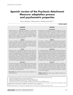 Spanish version of the Psychosis Attachment Measure: adaptation