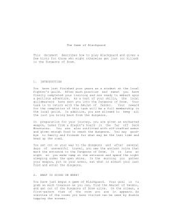 The Game of Blackguard This document describes how to play