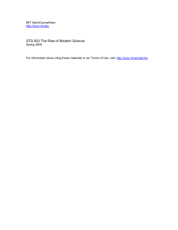 STS.003 The Rise of Modern Science