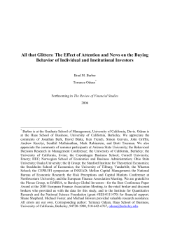 Glitters: The Effect of Attention and News on the Buying