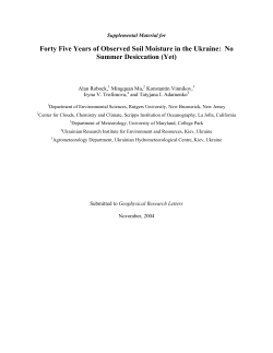 Forty Five Years of Observed Soil Moisture in the Ukraine: No