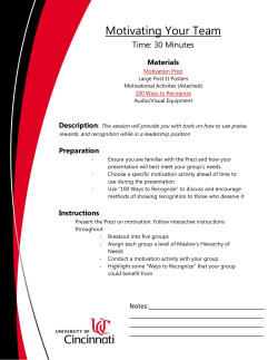 Motivating Your Team