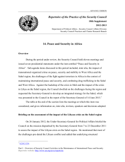 Peace and security in Africa