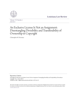 An Exclusive License Is Not an Assignment