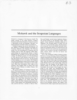 Mohawk and the Iroquoian Languages
