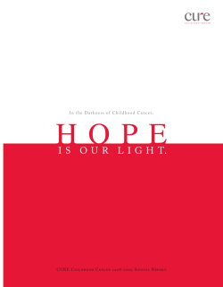IS OUR LIght. - CURE Childhood Cancer