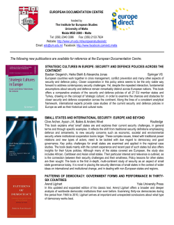The following new publications are available for reference at the