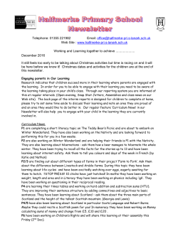Newsletter December 2016 - Halfmerke Primary School
