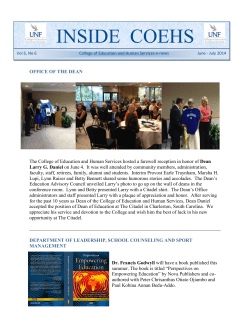 June-July 2014 - University of North Florida