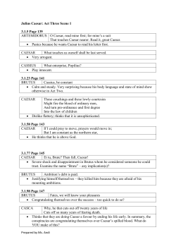 Julius Caesar: Act Three Scene 1 3.1.5 Page 139 ARTEMIDORUS O