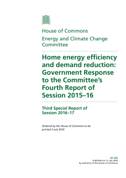 Home energy efficiency and demand reduction