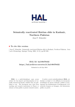 Seismically reactivated Hattian slide in Kashmir, Northern