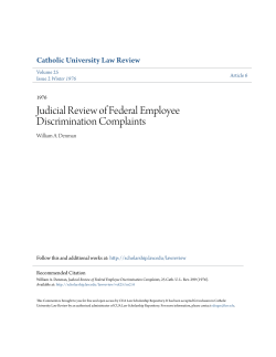 Judicial Review of Federal Employee Discrimination Complaints