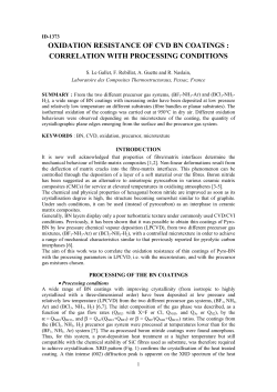 Oxidation resistance of CVD BN coatings