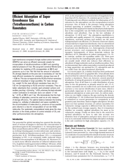Efficient Adsorption of Super Greenhouse Gas (Tetrafluoromethane