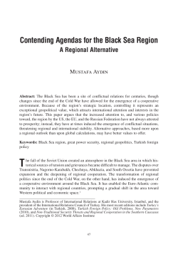 Contending Agendas for the Black Sea Region