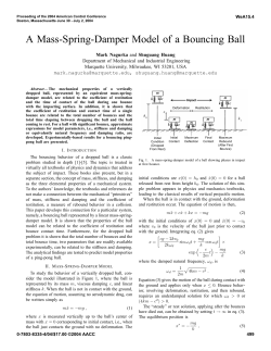 A Mass-Spring-Damper Model of a Bouncing Ball